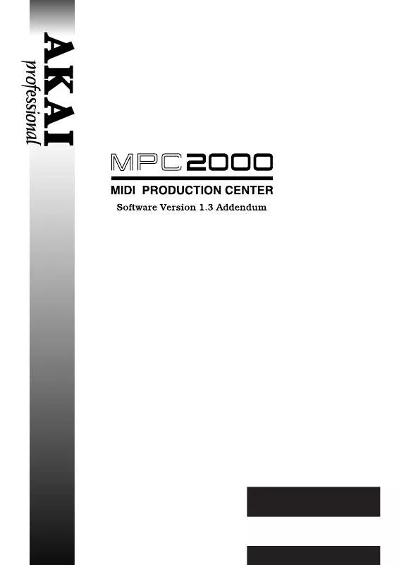 Mode d'emploi AKAI MPC2000