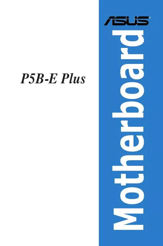 Mode d'emploi ASUS P5B-E PLUS