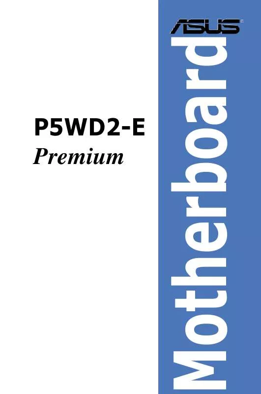 Mode d'emploi ASUS P5WD2-E PREMIUM