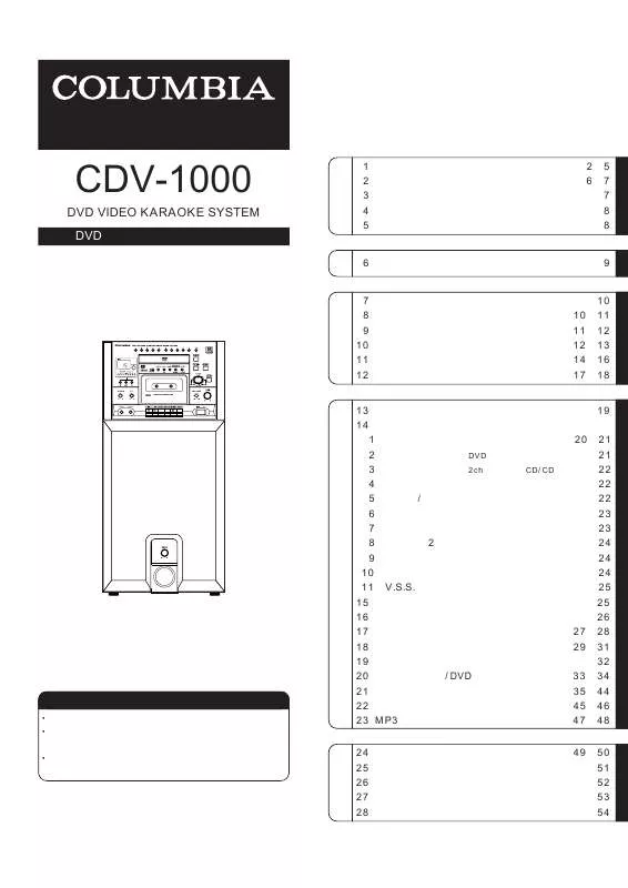 Mode d'emploi DENON CDV-1000