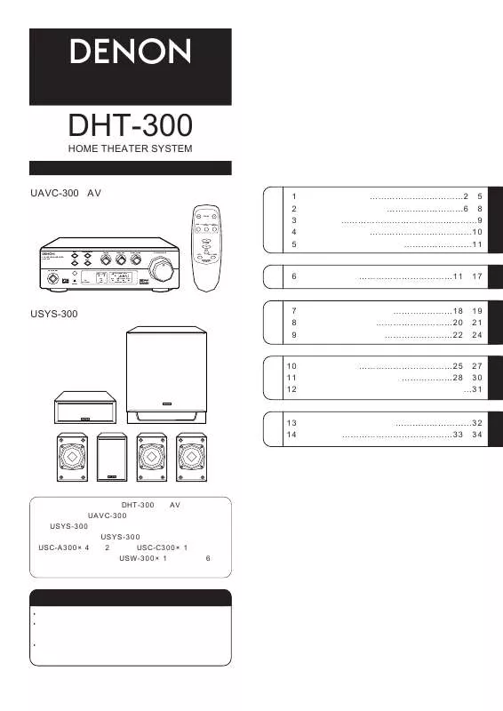 Mode d'emploi DENON DHT-300