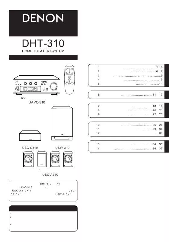 Mode d'emploi DENON DHT-310