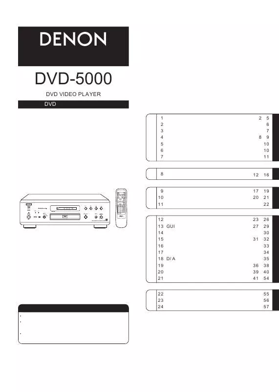 Mode d'emploi DENON DVD-5000