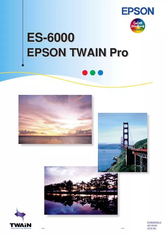 Mode d'emploi EPSON ES-6000