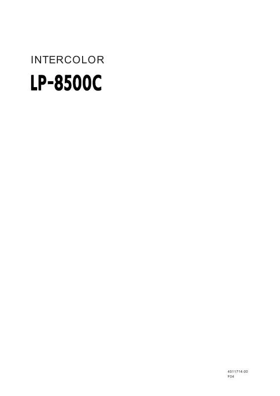 Mode d'emploi EPSON LP-8500C