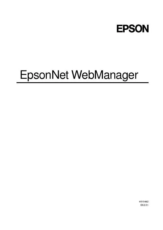 Mode d'emploi EPSON PRIFNW2S