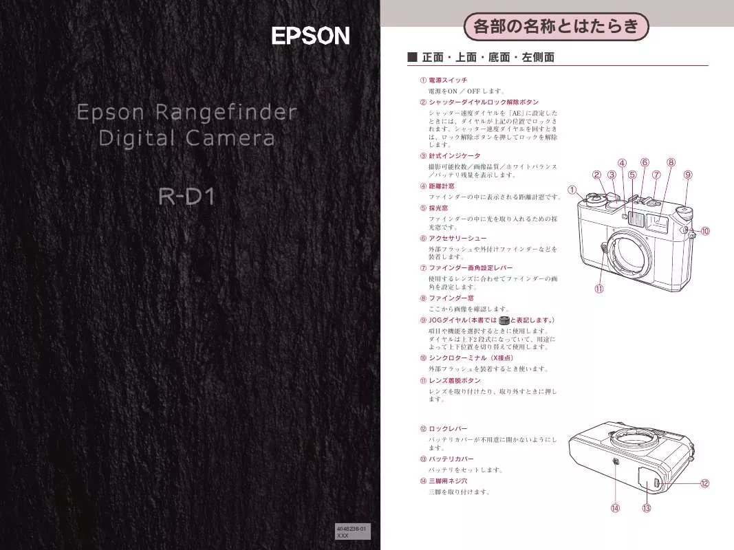 Mode d'emploi EPSON R-D1