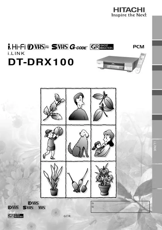 Mode d'emploi HITACHI DT-DRX100