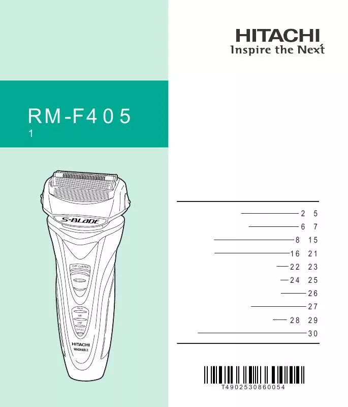 Mode d'emploi HITACHI RM-F405