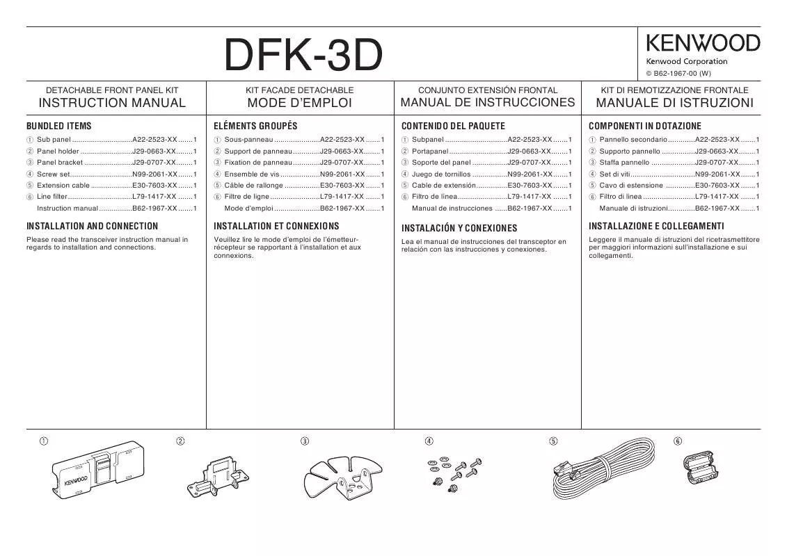 Mode d'emploi KENWOOD DFK-3D