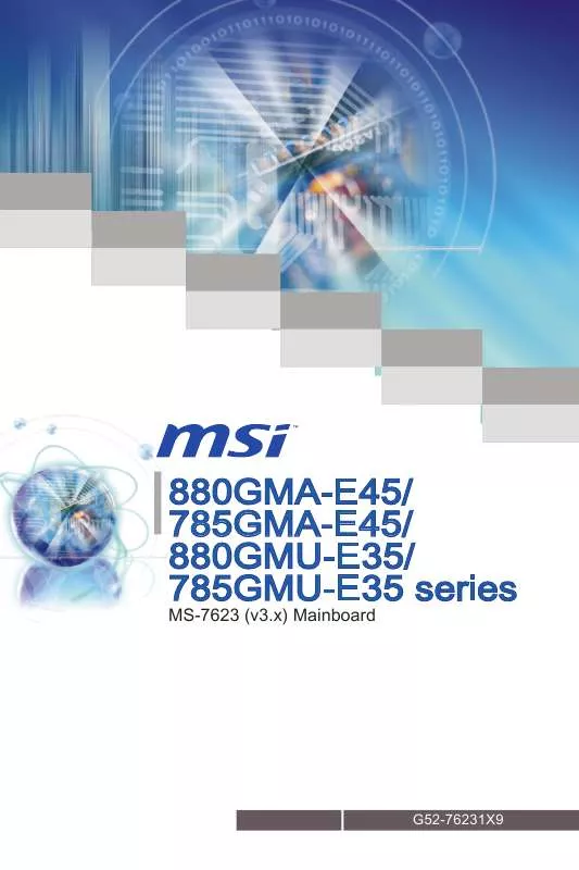 Mode d'emploi MSI 785GMA-E45