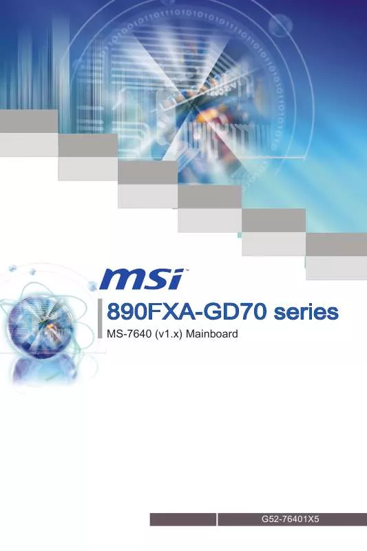 Mode d'emploi MSI 890FXA-GD70