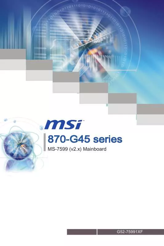 Mode d'emploi MSI MS-7599 G52-75991XF