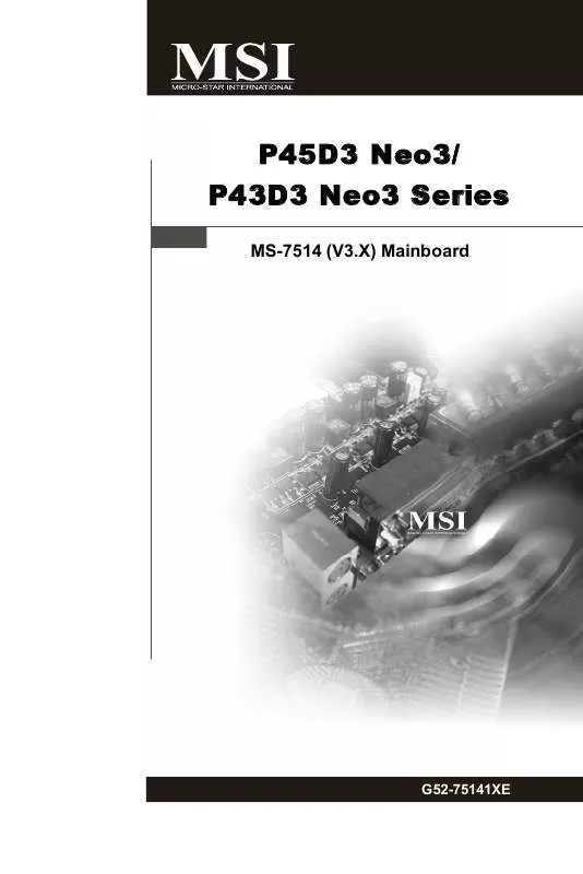 Mode d'emploi MSI P43D3 NEO3