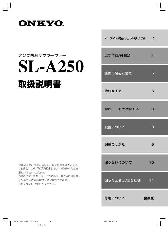 Mode d'emploi ONKYO SL-A250