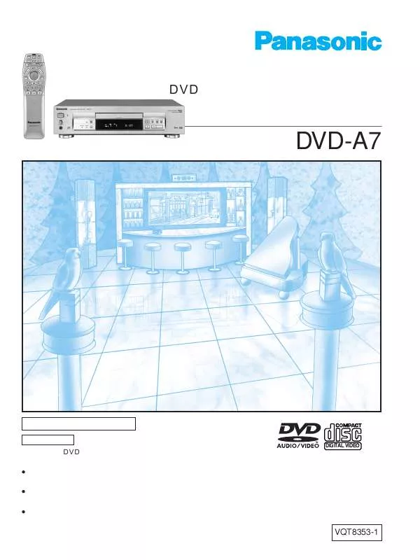 Mode d'emploi PANASONIC DVD-A7