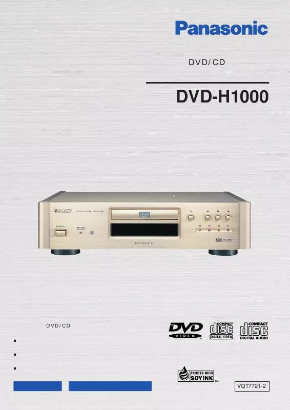 Mode d'emploi PANASONIC DVD-H1000
