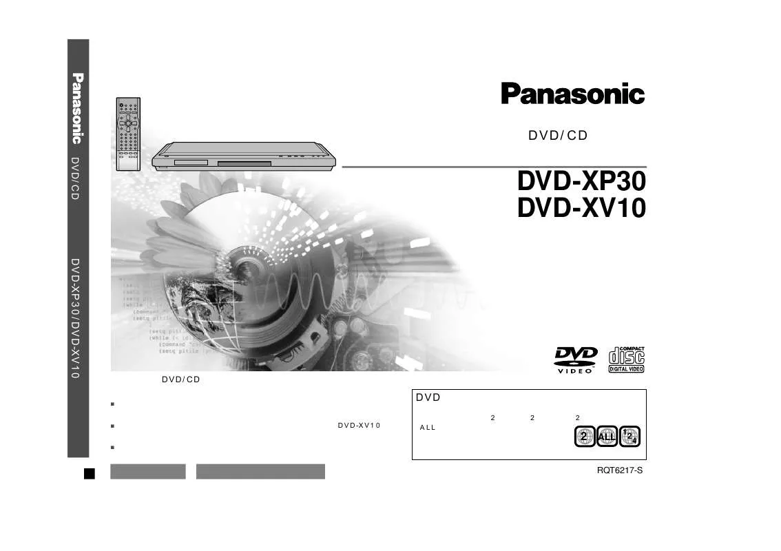 Mode d'emploi PANASONIC DVDVD-VD-XP30、DVD-XV10