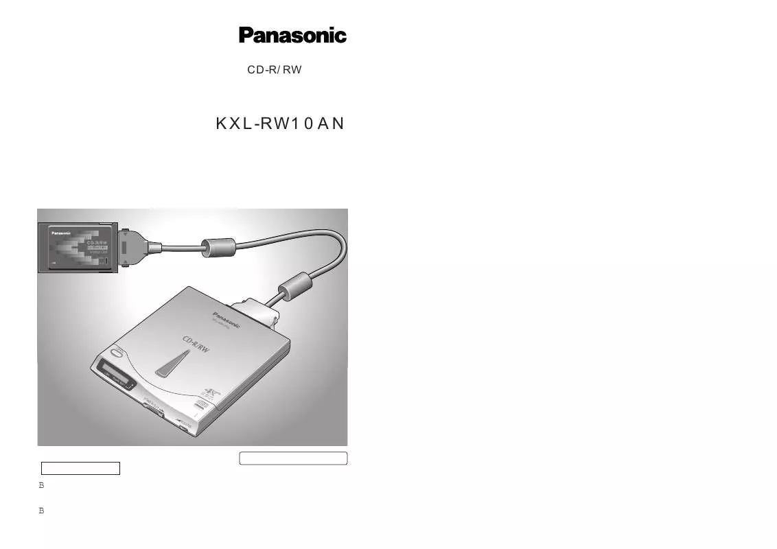 Mode d'emploi PANASONIC KXL-RW10AN