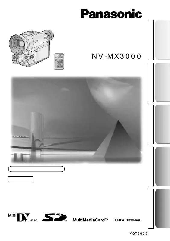 Mode d'emploi PANASONIC NV-MX3000