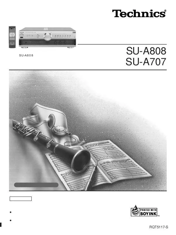 Mode d'emploi PANASONIC SU-A808/A707