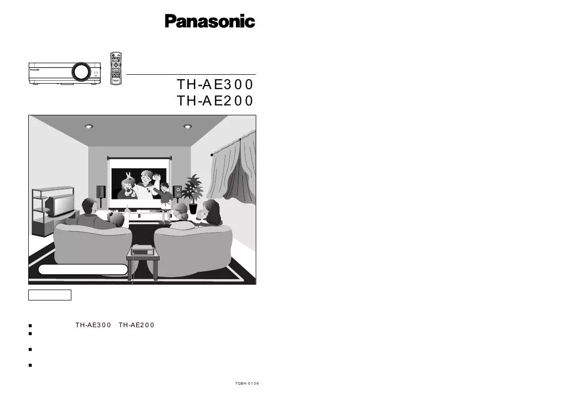 Mode d'emploi PANASONIC TH-AE300