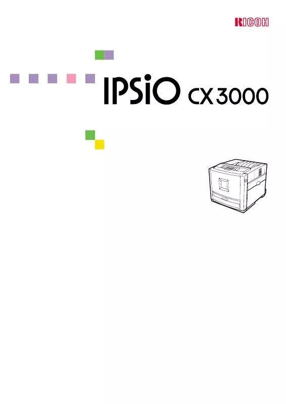 Mode d'emploi RICOH IPSIO CX3000