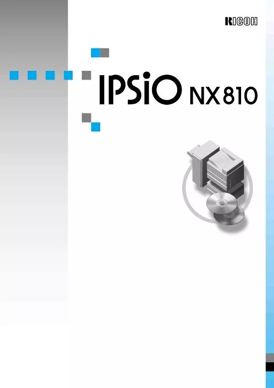 Mode d'emploi RICOH IPSIO NX 810