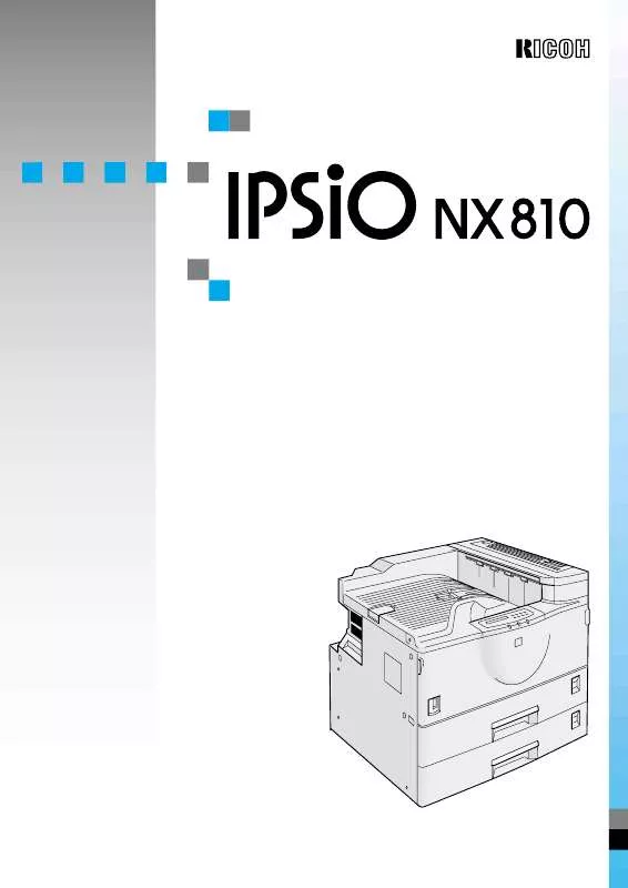Mode d'emploi RICOH IPSIO NX810