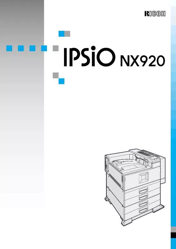 Mode d'emploi RICOH IPSIO NX920