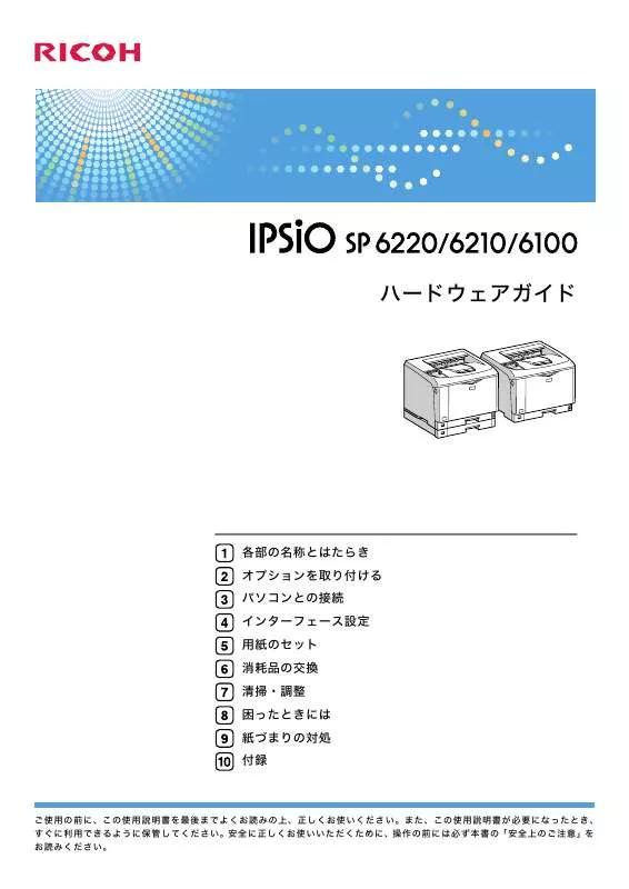 Mode d'emploi RICOH IPSIO SP 6100