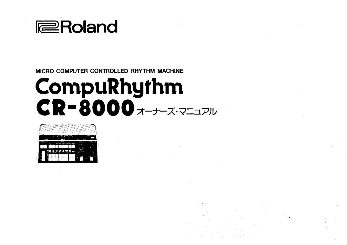 Mode d'emploi ROLAND CR-8000