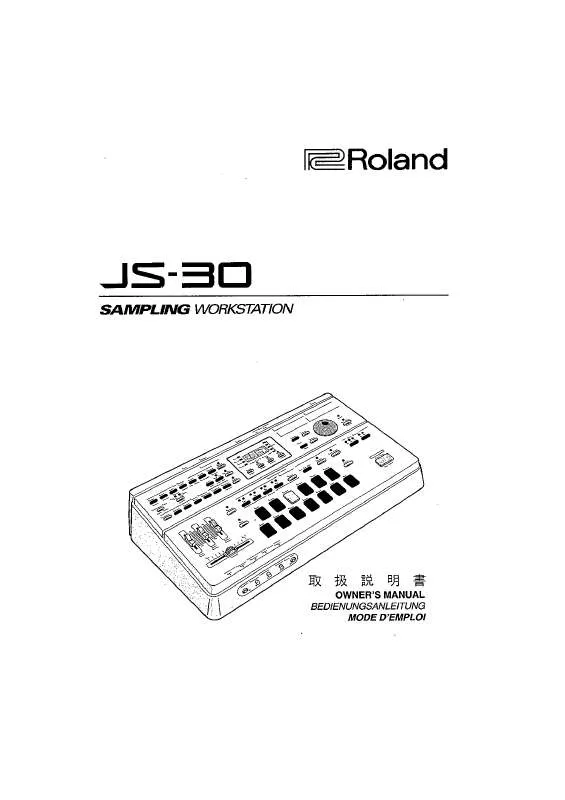 Mode d'emploi ROLAND JS-30