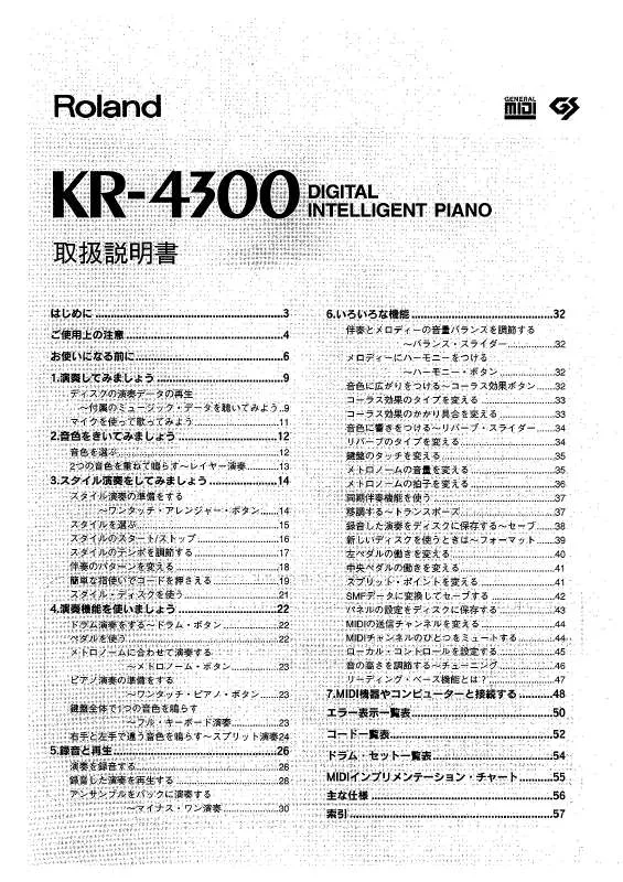 Mode d'emploi ROLAND KR-4300