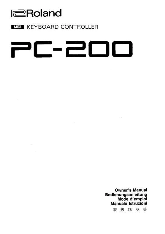 Mode d'emploi ROLAND PC-200