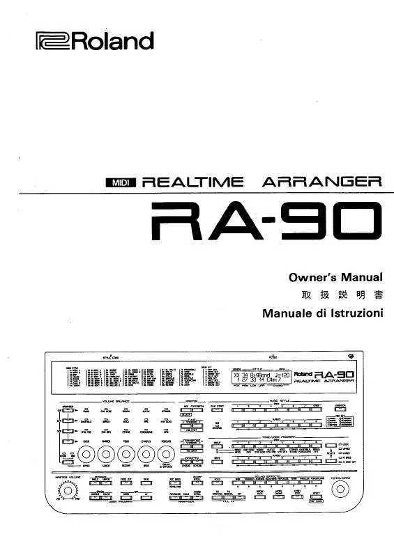 Mode d'emploi ROLAND RA-90