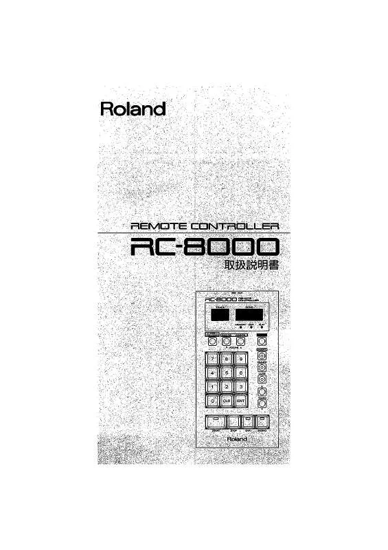 Mode d'emploi ROLAND RC-8000