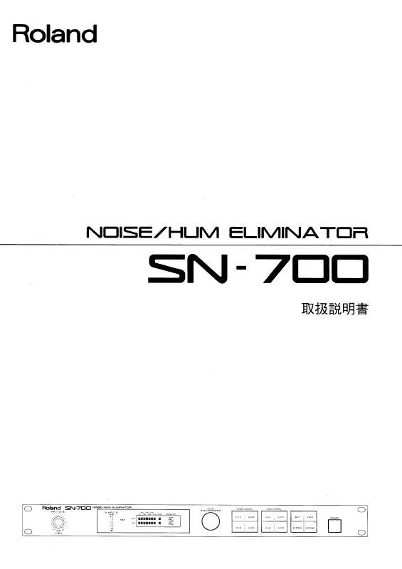 Mode d'emploi ROLAND SN-700