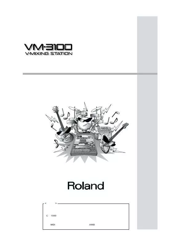 Mode d'emploi ROLAND VM-3100