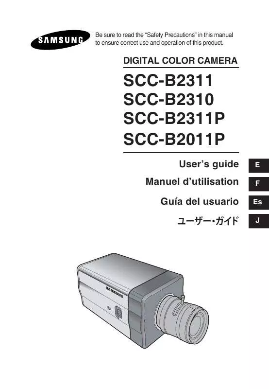 Mode d'emploi SAMSUNG SCC-B2311P