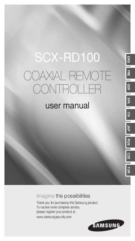 Mode d'emploi SAMSUNG SCX-RD100