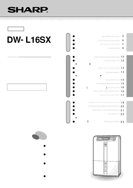 Mode d'emploi SHARP DW-L16SX