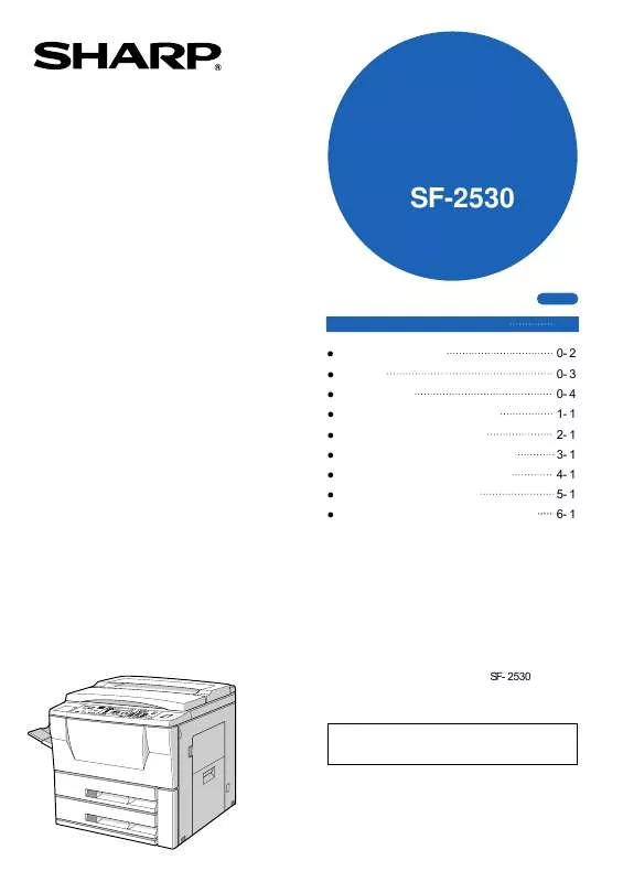 Mode d'emploi SHARP SF-2530