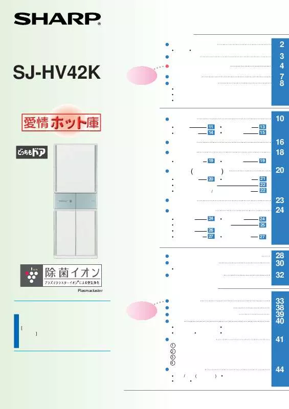 Mode d'emploi SHARP SJ-HV42K
