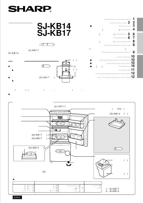 Mode d'emploi SHARP SJ-KB17
