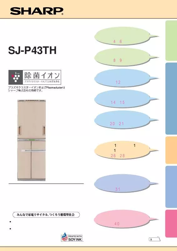 Mode d'emploi SHARP SJ-P43TH