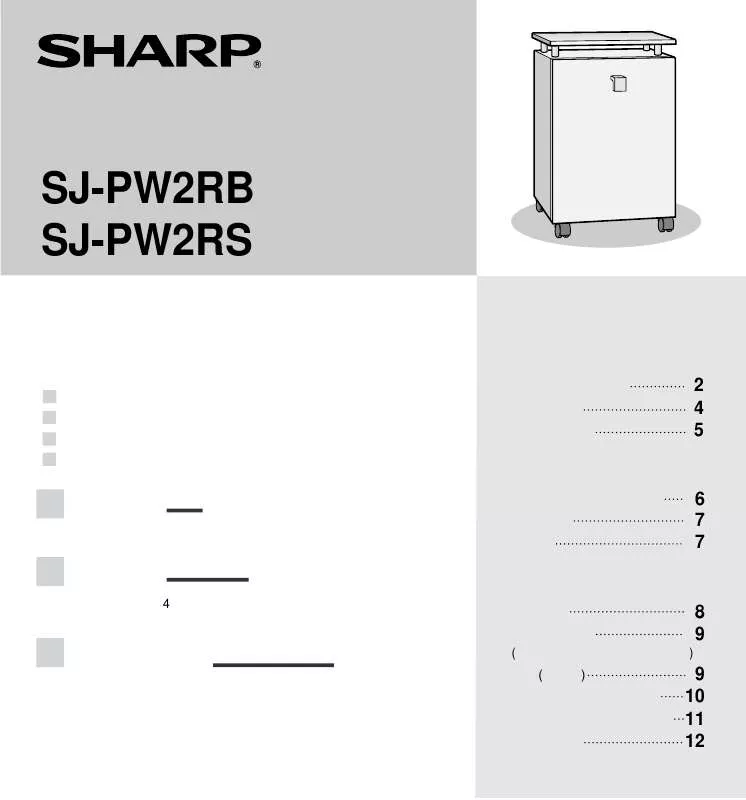 Mode d'emploi SHARP SJ-PW2RS