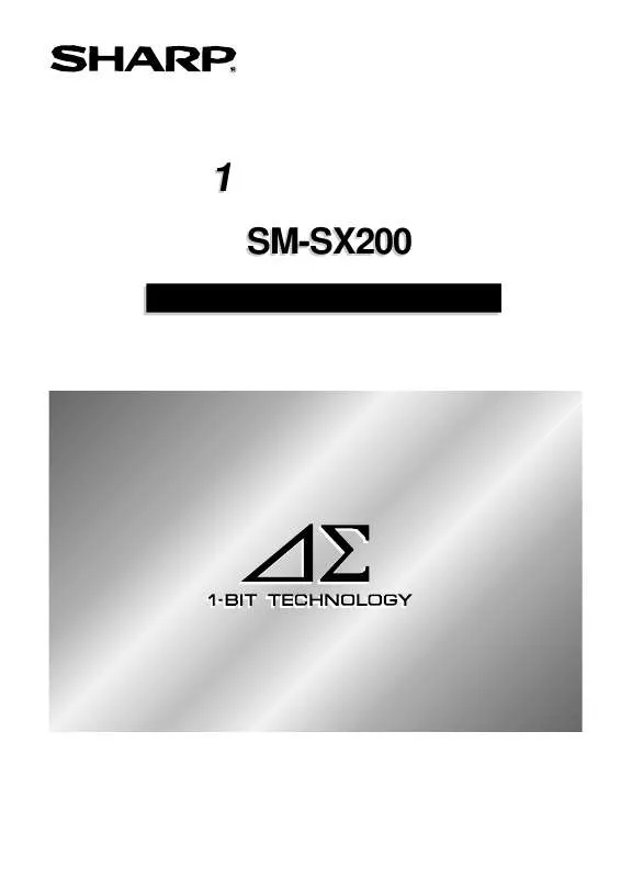 Mode d'emploi SHARP SM-SX200