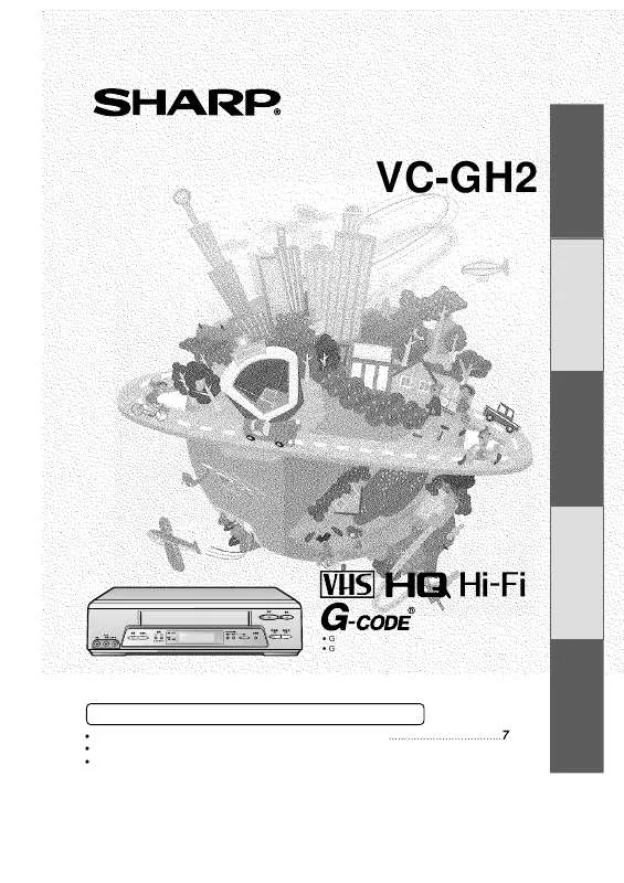 Mode d'emploi SHARP VC-GH2