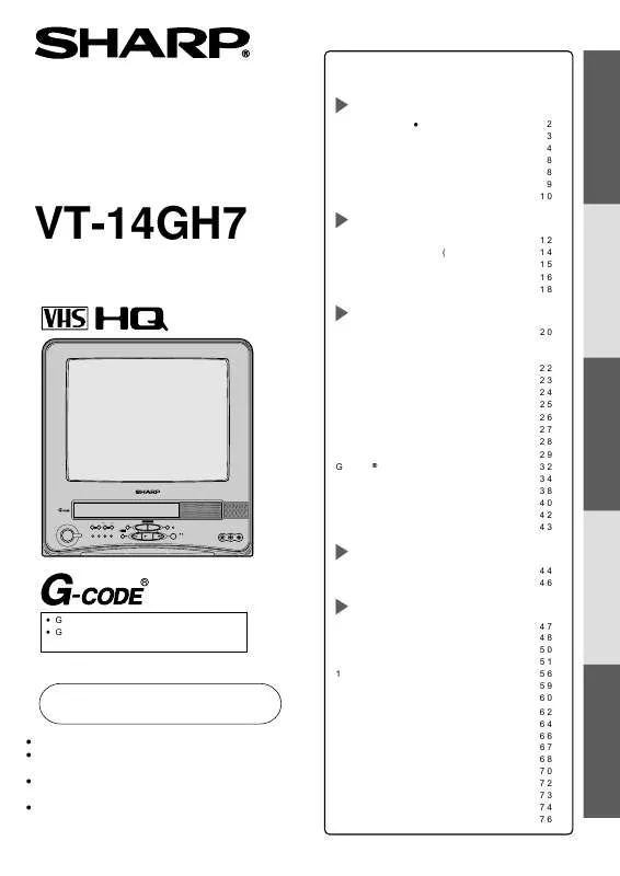Mode d'emploi SHARP VT-14GH7